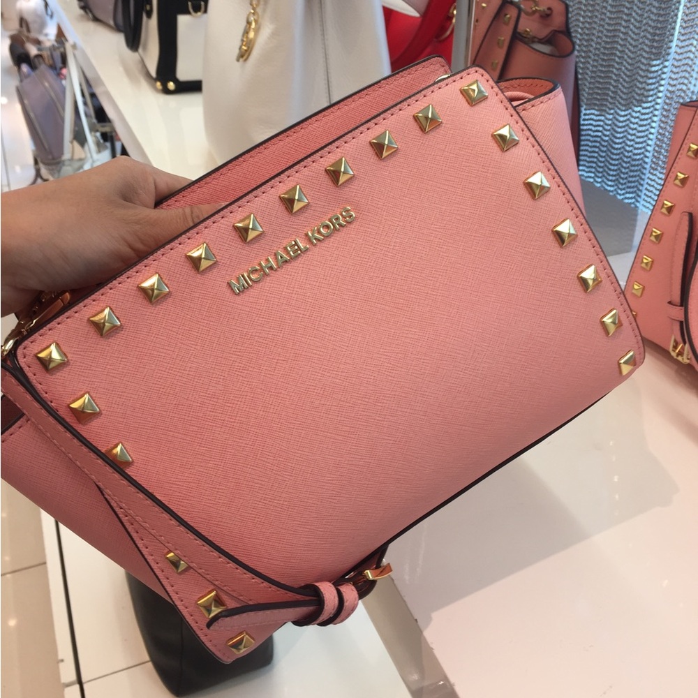 Michael Kors purse selma crossbody bag studded